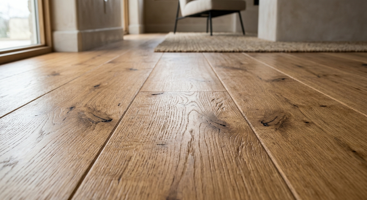 Hand-Scraped White Oak Flooring